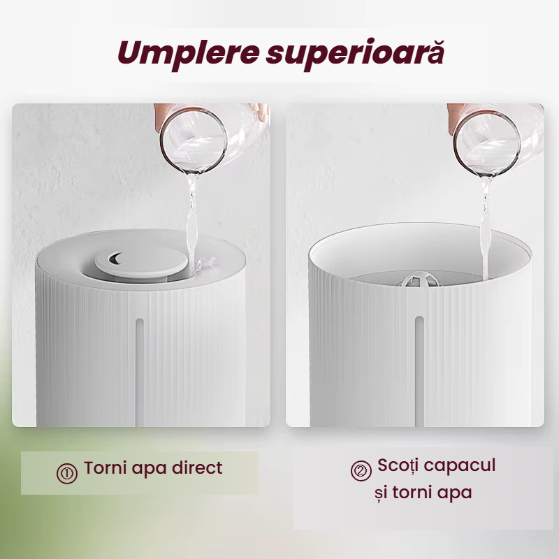 NuVent NV-115, apa se toarnă direct pe sus