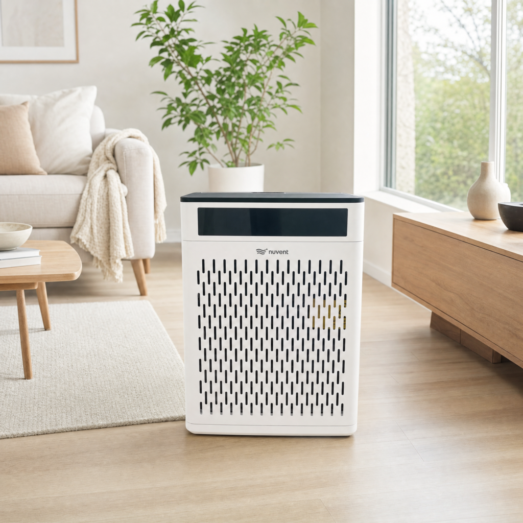 Purificatorul NuVent NV-300 într-un living